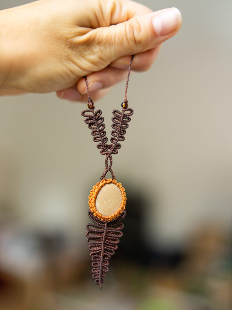 Náhrdelník Indiánský se španělským oblázkem II