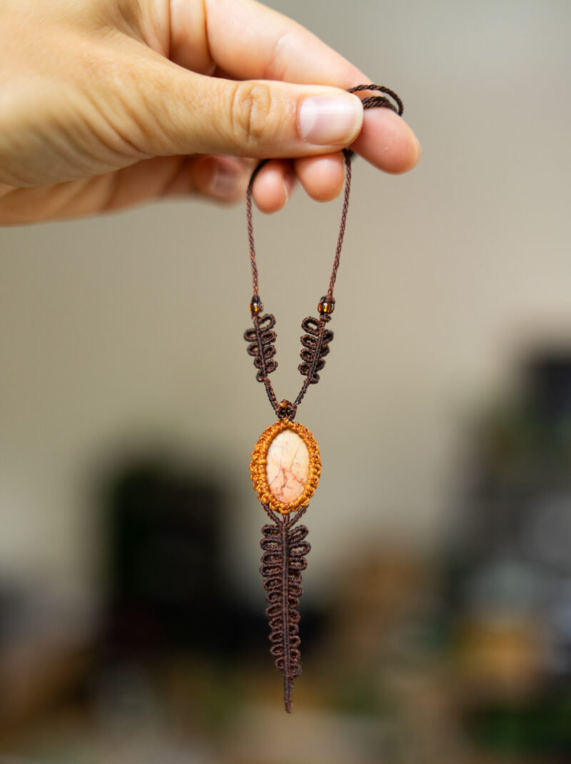 Náhrdelník Indiánský se španělským oblázkem I